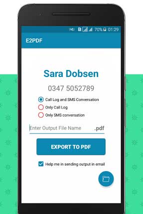 E2PDF SMS Call Backup